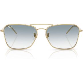 Ray-Ban RBR0102S Caravan Reverse Square Sunglasses, Gold/Clear Gradient Blue, 58 mm in Kuwait
