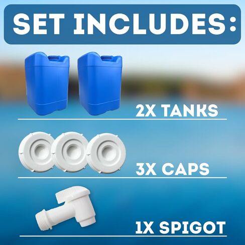5-Gallon Stackable Water Storage Containers, w/Lids + Spigot, Easy Fill, Survial Supply, Emergency Water Storage for Camping and Disaster Preparedness, RV, Camping, 20 Gallon in Saudi Arabia