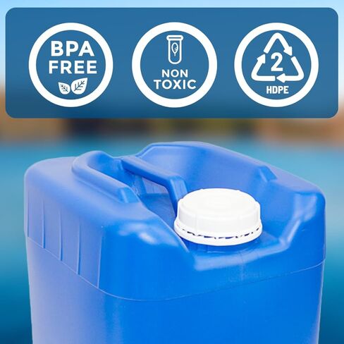 5-Gallon Stackable Water Storage Containers, w/Lids + Spigot, Easy Fill, Survial Supply, Emergency Water Storage for Camping and Disaster Preparedness, RV, Camping, 20 Gallon in Saudi Arabia
