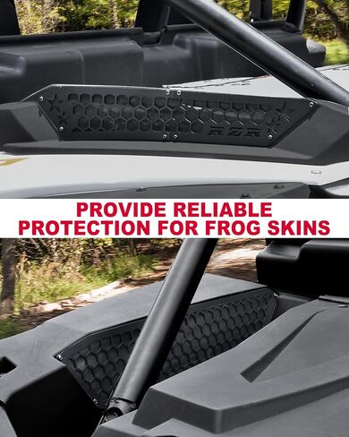 شواية مدخل هواء من الألومنيوم لملحقات Polaris RZR XP 1000/ XP4 1000 2024 2025، أغطية شبكية للمحرك لحماية جلد الضفدع من الجانب المعدني الأسود (8 قطع، مثبتة بمسمار) in Saudi Arabia