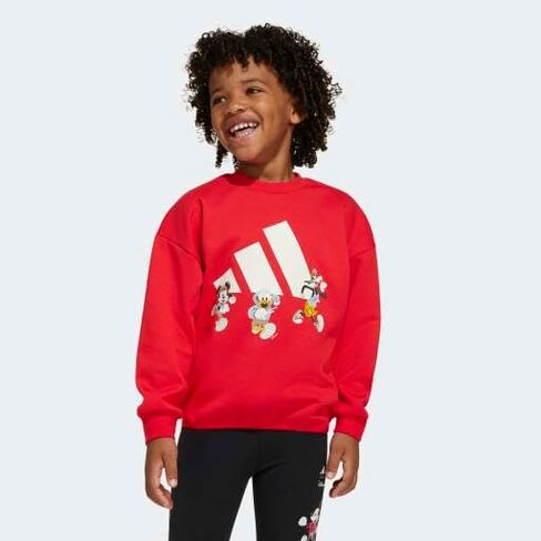 adidas Kids x Disney Mickey Mouse Sweatshirt, Bright Red/Better Scarlet/Black in Saudi Arabia