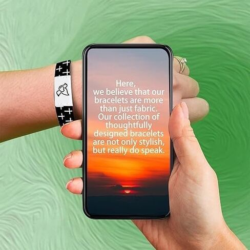 7pcs The Original Bible Verse Bracelets Wearable Daily Bible Verse Bracelet With NFC Personalized Daily Inspiration For Christmas, Valentine's Day, New Year Gifts in Saudi Arabia