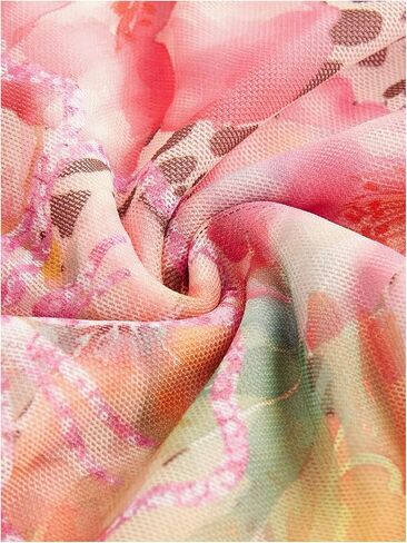 GORGLITTER Women's Halter Scarf Tops Y2K Leopard Floral 3D Flower Summer Vacation Going Out Tube Top in Saudi Arabia