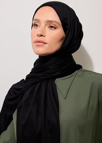 حجاب جيرسي مميز، شال محروق، مصنوع من الفيسكوز الطبيعي بنسبة 100%، ناعم ومسامي وآمن على البشرة in Saudi Arabia