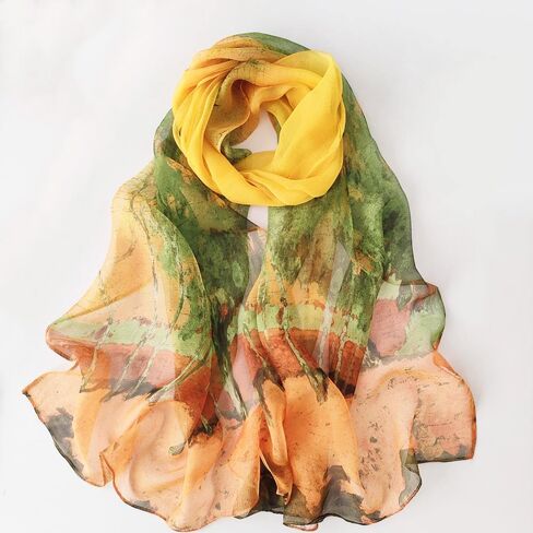Scarfs for Women Lightweight Scarves Fashion Print Floral Pattern Scarf Shawls in Saudi Arabia
