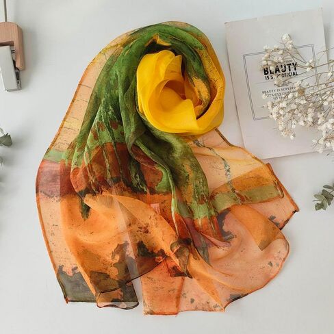 Scarfs for Women Lightweight Scarves Fashion Print Floral Pattern Scarf Shawls in Saudi Arabia