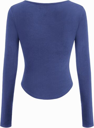 CIDER Womens Long Sleeve Scoop Neck Casual Going Out Slim Fit T-Shirt in Saudi Arabia