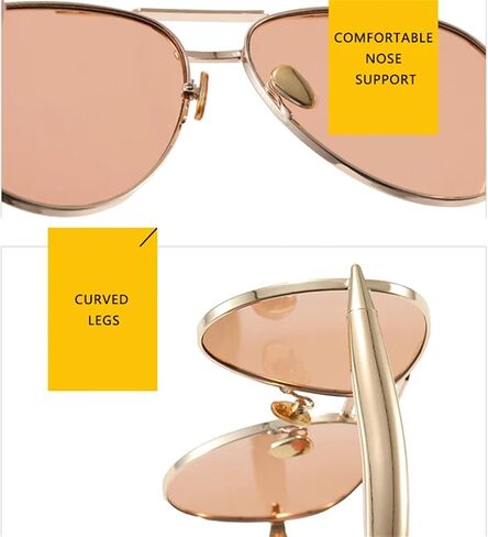 Sunglasses Uv400 Protection | Metal Round Thick Frame | Candy-colored Lens for Outdoor Sports & Driving in Saudi Arabia