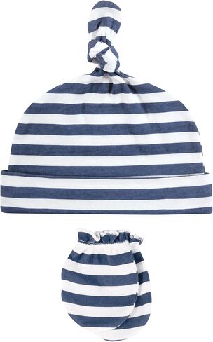 Hudson Baby Infant Girl Cap Cap و Scratch Mitten Set ، Wish Dandelion ، 0-6 أشهر in Kuwait