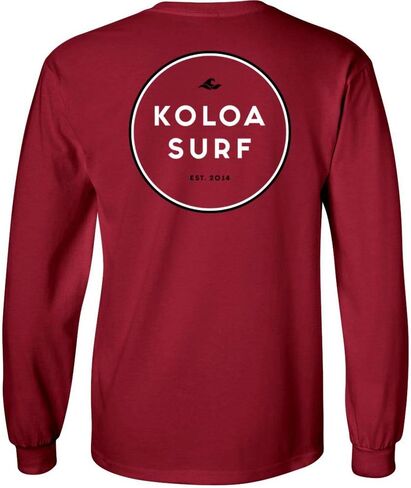 تي شيرت رجالي من Koloa Surf بشعار الدائرة الأصلية مصنوع من القطن الثقيل بأكمام طويلة in Saudi Arabia