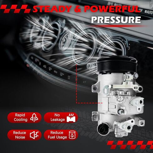 AC Compressor Fit for Corolla 2009-2010 1.8L L4, Matrix 2009-2010, Matrix 2012-2012, xD 2008-2014, A/C Air Conditioning Compressors with Clutch Replace for 8831002370, 8831002450 in Saudi Arabia