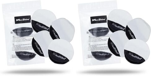 Maxshine 4-Pieces Handheld Microfiber Wax Applicator Pad Set - Professional Auto Detailing Ultra Soft Wax Finger Pocket Applicator - Scratch Free in Kuwait