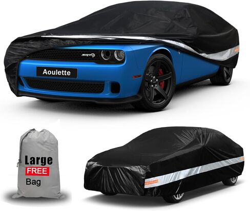 Lightweight Car Cover Waterproof All Weather for Automobiles, Universal Fit Dodge Charger/Challenger, Audi A6/A7/A8, Lexus ES350, Volvo S90, Cadillac Seville etc.(Fit Sedan, 194"-206") in Saudi Arabia