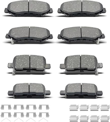 D914 D865 8pcs Ceramic Front Rear Brake Pads With Clips Fit For Honda Pilot 2003 2004 2005 2006 2007 2008 in Saudi Arabia