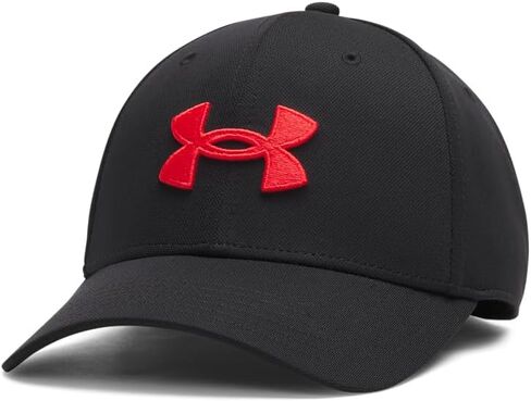 Under Armour Men's Blitzing Cap Stretch Fit, (005) Black / / Racer Red, Medium/Large in Saudi Arabia
