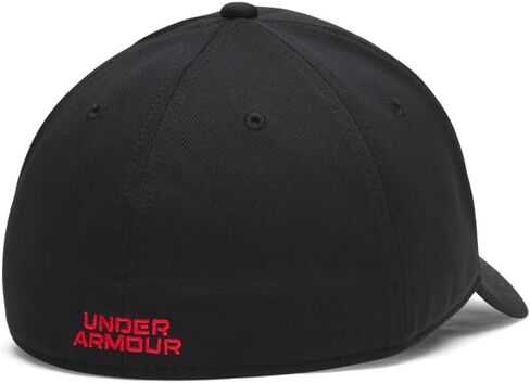 Under Armour Men's Blitzing Cap Stretch Fit, (005) Black / / Racer Red, Medium/Large in Saudi Arabia