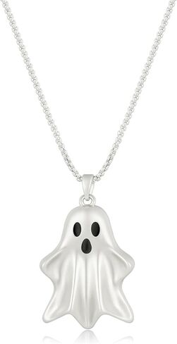 Ghost Pendant Necklace 14K Gold Plated Halloween Necklace for Women Men Cute Charm Holiday Cosplay Party Costume Jewelry in Saudi Arabia