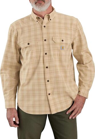 قميص Carhartt رجالي فضفاض متوسط ​​الوزن منقوش بأكمام طويلة in Kuwait
