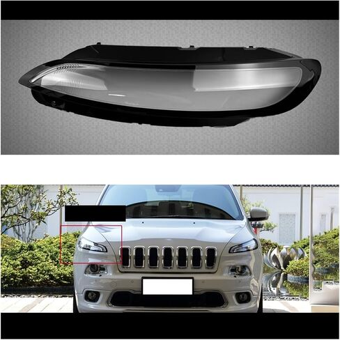 Auto Light Caps Compatible For Jeep Cherokee 2016 2017 2018 Car Headlight Cover Lamp Case Glass Lens Lampshade Headlamp Shell(A Piar) in Saudi Arabia