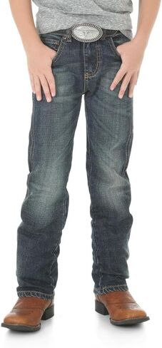 Wrangler Boys' Retro Slim Fit Straight Leg Jean, Blackwell in Saudi Arabia