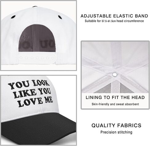 You Look Like You Love Me Hat, Funny Vintage Trucker Hats for Women Men, Trendy Embroidered Snapback Baseball Cap in Saudi Arabia