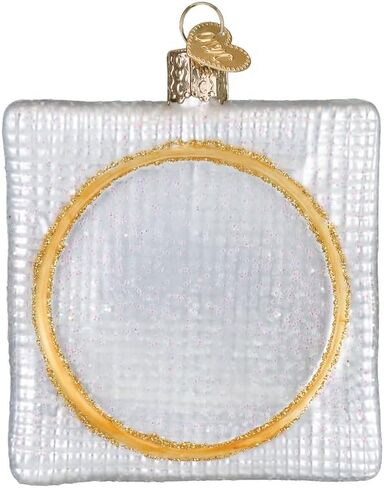 Old World Christmas Christmas Cross Stitch Glass Ornament for Holiday Tree in Saudi Arabia