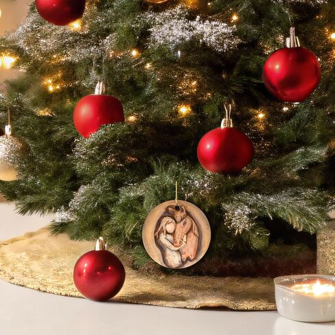 Gift Boutique Christmas Horse Ornament for Girl Love Horses Lovers Not Printed Ceramic Sculpture Farmhouse Xmas Tree Decoration Gifts Women Teen Girls in Saudi Arabia