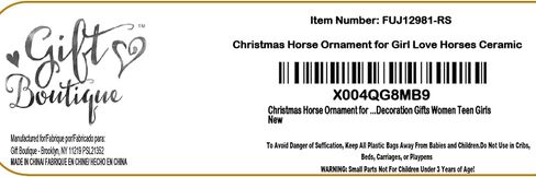 Gift Boutique Christmas Horse Ornament for Girl Love Horses Lovers Not Printed Ceramic Sculpture Farmhouse Xmas Tree Decoration Gifts Women Teen Girls in Saudi Arabia