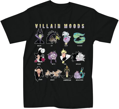 Disney Villains Mood Chart Maleficent Ursula T-Shirt in Saudi Arabia