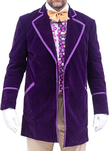 Chocolate Factory Owner Deluxe Complete Set - Jacket Shirt Gloves Vest Necktie Top Hat for Halloween and Cosplay in Saudi Arabia