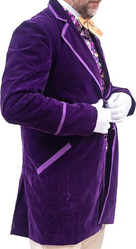 Chocolate Factory Owner Deluxe Complete Set - Jacket Shirt Gloves Vest Necktie Top Hat for Halloween and Cosplay in Saudi Arabia