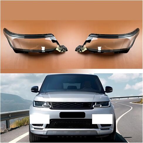 Headlight Shell Transparent Lampshade Headlamp Cover Lens Compatible For Land Rover Range Rover Sport 2018 2019 2020 2021 2022(A Pair) in Saudi Arabia