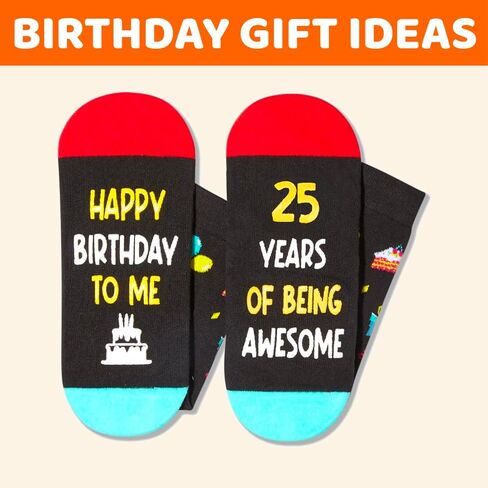 Zmart 25th Birthday Gifts Ideas for Men - Socks for 25 Year Olds, 25th Birthday Socks, Best Gifts for 25 Year Old Man Woman in Saudi Arabia