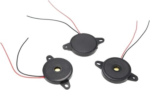 5PCS Enclosed Piezo Buzzer Element W/Wires Siren Ringing 22 x 4mm in Saudi Arabia