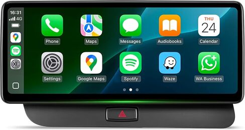 شاشة لمس 10.25 بوصة لحفلة موسيقية/سيمفونية Audi Q5 (2009-2017)، مدمجة في Apple CarPlay Android Auto Bluetooth ترقية المصنع وراديو السيارة يحتفظ بنظام مكبر الصوت الاستريو الأصلي in Kuwait