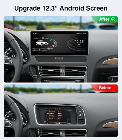 شاشة لمس 10.25 بوصة لحفلة موسيقية/سيمفونية Audi Q5 (2009-2017)، مدمجة في Apple CarPlay Android Auto Bluetooth ترقية المصنع وراديو السيارة يحتفظ بنظام مكبر الصوت الاستريو الأصلي in Kuwait
