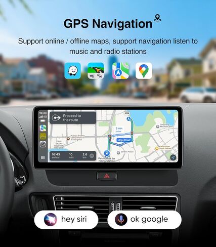 شاشة لمس 10.25 بوصة لحفلة موسيقية/سيمفونية Audi Q5 (2009-2017)، مدمجة في Apple CarPlay Android Auto Bluetooth ترقية المصنع وراديو السيارة يحتفظ بنظام مكبر الصوت الاستريو الأصلي in Kuwait