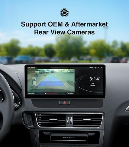 شاشة لمس 10.25 بوصة لحفلة موسيقية/سيمفونية Audi Q5 (2009-2017)، مدمجة في Apple CarPlay Android Auto Bluetooth ترقية المصنع وراديو السيارة يحتفظ بنظام مكبر الصوت الاستريو الأصلي in Kuwait