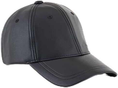 Armani Exchange Women's Faux Leather Baseball Hat Nero, One Size in Saudi Arabia