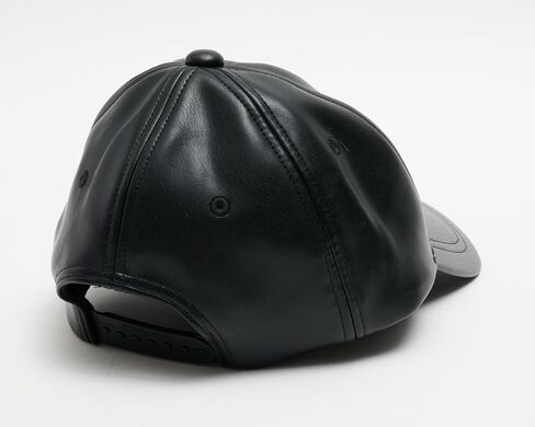 Armani Exchange Women's Faux Leather Baseball Hat Nero, One Size in Saudi Arabia