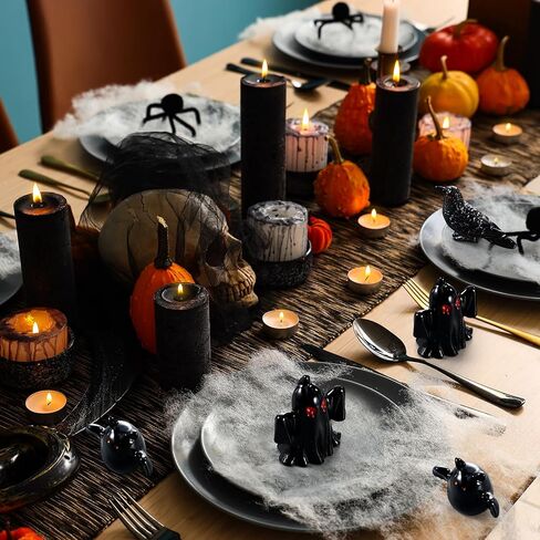 Wesiti 20 قطعة Helloween تمثال صغير ديكور الراتنج القط الأسود شبح الخفافيش والتماثيل الغراب الرعب القوطية في الهواء الطلق ديكور المنزل الحديقة مصغرة علامة مميزة حفلة صالح (كلاسيكي) in Kuwait