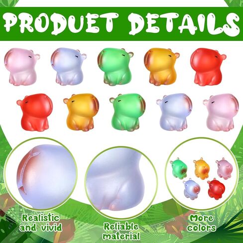50 Pcs Luminous Capybara Figurines Glow in The Dark Mini Capybara Resin Figurines Miniature Animal Desktop Tabletop Outdoor Craft Decor for Garden Accessories (Multicolor) in Saudi Arabia