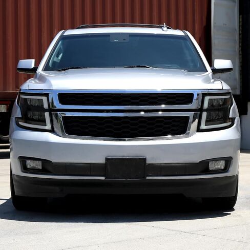 Ronnin - Fits 2015-2020 Chevy Tahoe Suburban Full LED DRL Headlights Switchback Sequential Turn Signal + Animated Startup Effect Assembly Pair | Black Smoke in Saudi Arabia