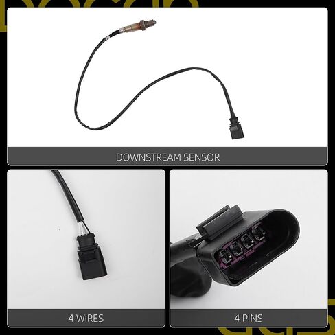 مستشعر Dasbecan O2 متوافق مع 12-14 Volkswagen Beetle/Passat 2.5L، 10-14 Golf 2.5L، 06-09 Rabbit 2.5L، 05-14 Jetta 2.5L، مستشعرات الأكسجين المنبع والمصب يستبدل # 234-4754 234-5102 in Kuwait