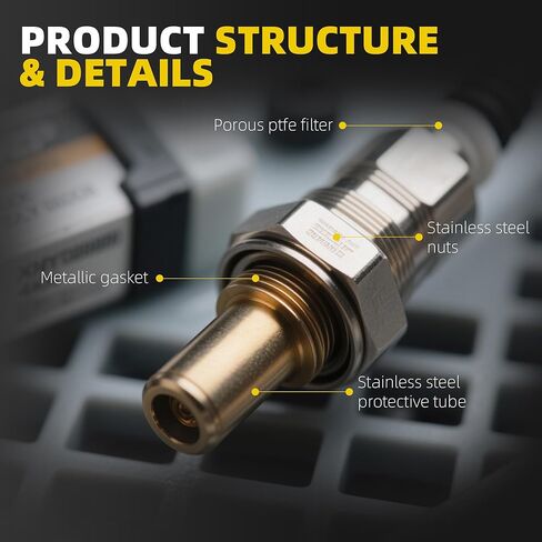 مستشعر Dasbecan O2 متوافق مع 12-14 Volkswagen Beetle/Passat 2.5L، 10-14 Golf 2.5L، 06-09 Rabbit 2.5L، 05-14 Jetta 2.5L، مستشعرات الأكسجين المنبع والمصب يستبدل # 234-4754 234-5102 in Kuwait