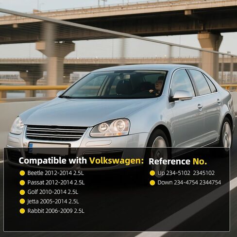 مستشعر Dasbecan O2 متوافق مع 12-14 Volkswagen Beetle/Passat 2.5L، 10-14 Golf 2.5L، 06-09 Rabbit 2.5L، 05-14 Jetta 2.5L، مستشعرات الأكسجين المنبع والمصب يستبدل # 234-4754 234-5102 in Kuwait