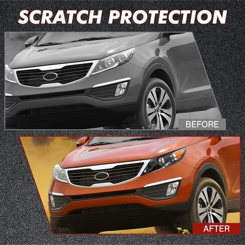 Headlight Assembly Compatible with 2013 2014 2015 2016 KIA Sportage Halogen Headlamp with LED DRL Transparent Lens Replacement Driver and Passenger Side in Saudi Arabia