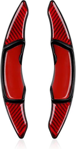 الملحقات الداخلية لمجداف عجلة القيادة لسيارة Subaru Ascent BRZ XV Crosstrek Forester Impreza Legacy Levorg WRX Outback/for Scion FR-S/Toyota GT86 2012-2016 ملصق من ألياف الكربون (أحمر) in Kuwait