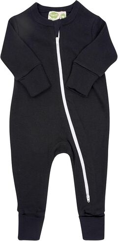 PARADE Organic Essentials '2-Way' Zip Romper - Long Sleeve Ocean 6-12M with Mitts in Kuwait
