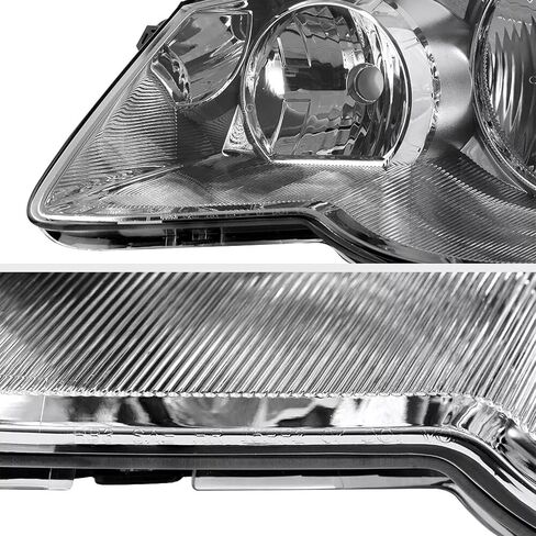 Headlights Assembly Pair for 2007 2008 2009 2010 Chrysler Sebring Headlamps Replacement Driver and Passenger Side (LH RH),Chrome Housing Clear Reflector in Saudi Arabia